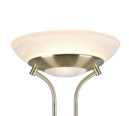 Trio Lighting Trio ORSON vloerlamp | LED | messing mat met albast | 32,5 x 180 cm | IP20 | 28W,6W | 3200 lm, 1x 600 lm | 3000K | dimbaar
