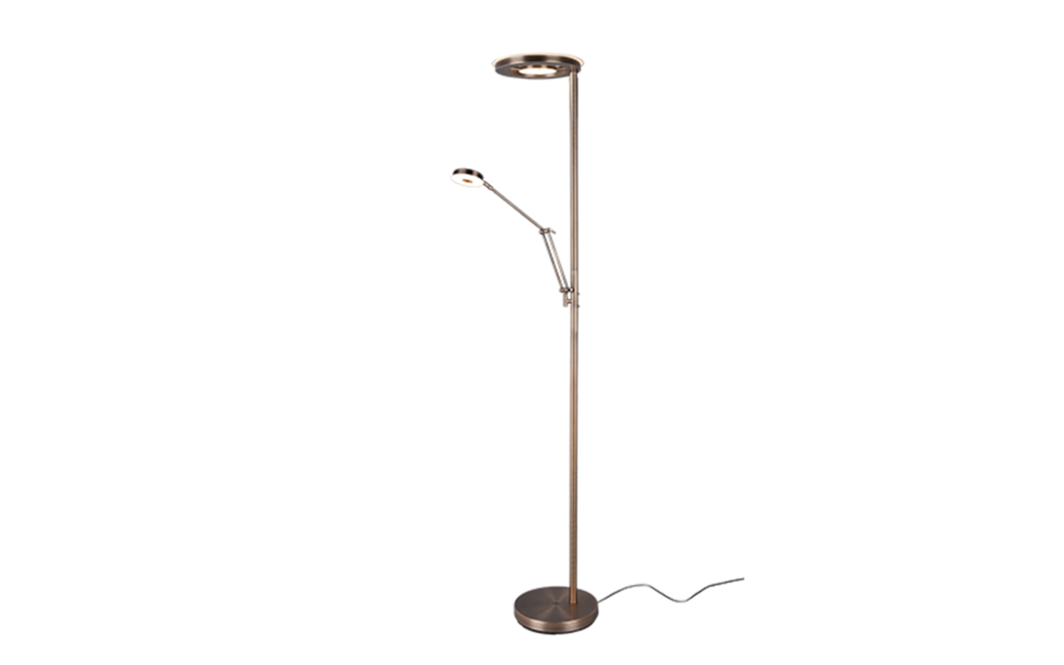 Trio Lighting Trio BARRIE vloerlamp | LED | oud brons | Ø 30 cm | IP20 | 32W,6W | 3700 lm, 1x 700 lm | 2700+4000K | dimbaar Trio Lighting Trio BARRIE vloerlamp | LED | oud brons | Ø 30 cm | IP20 | 32W,6W | 3700 lm, 1x 700 lm | 2700+4000K | dimbaar