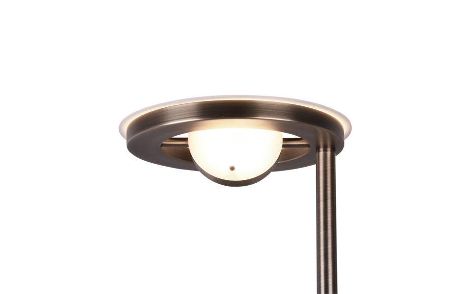 Trio Lighting Trio BARRIE vloerlamp | LED | oud brons | Ø 30 cm | IP20 | 32W,6W | 3700 lm, 1x 700 lm | 2700+4000K | dimbaar Trio Lighting Trio BARRIE vloerlamp | LED | oud brons | Ø 30 cm | IP20 | 32W,6W | 3700 lm, 1x 700 lm | 2700+4000K | dimbaar
