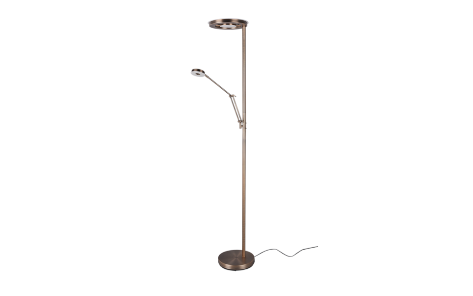 Trio Lighting Trio BARRIE vloerlamp | LED | oud brons | Ø 30 cm | IP20 | 32W,6W | 3700 lm, 1x 700 lm | 2700+4000K | dimbaar Trio Lighting Trio BARRIE vloerlamp | LED | oud brons | Ø 30 cm | IP20 | 32W,6W | 3700 lm, 1x 700 lm | 2700+4000K | dimbaar