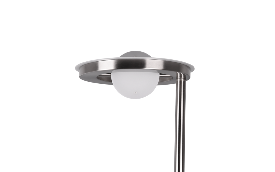 Trio Lighting Trio BARRIE vloerlamp | LED | nikkel mat | Ø 30 cm | IP20 | 32W,6W | 3700 lm, 1x 700 lm | 2700+4000K | dimbaar