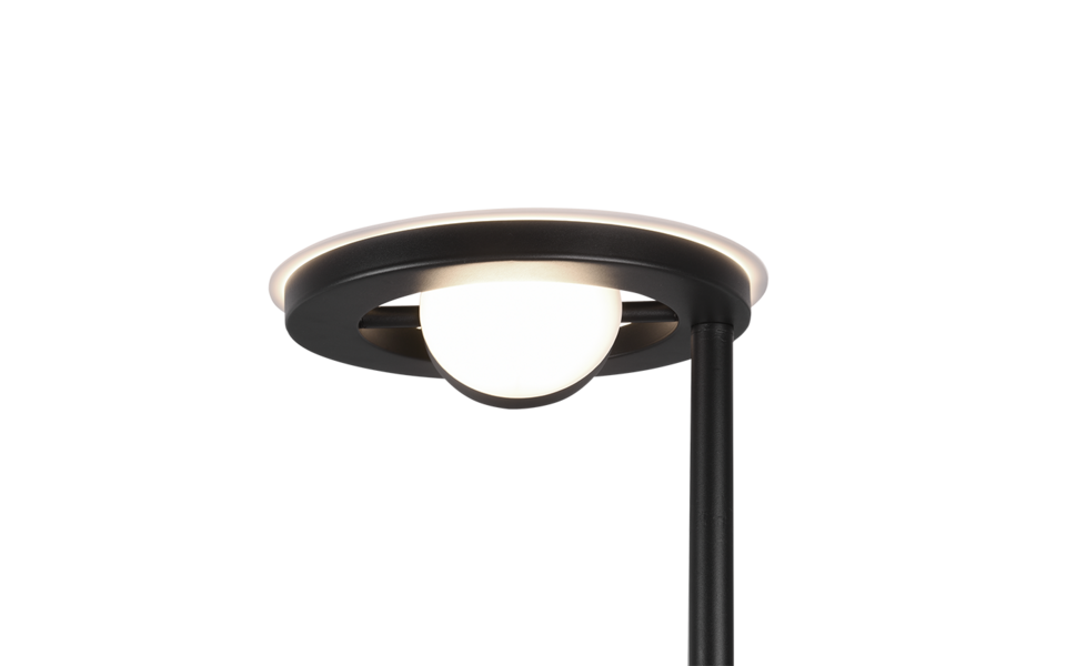 Trio Lighting Trio BARRIE vloerlamp | LED | mat zwart | Ø 30 cm | IP20 | 32W,6W | 3700 lm, 1x 700 lm | 2700+4000K | dimbaar