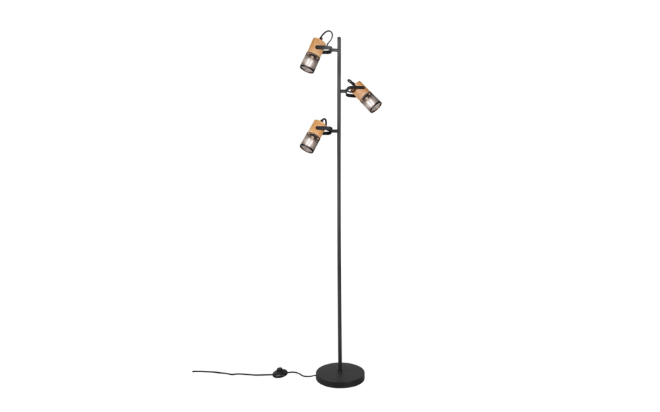 Trio Lighting Trio TOSH floor lamp | 3x E14 max 40W | black | Ø 23 cm | IP20 | 150 cm Trio Lighting Trio TOSH floor lamp | 3x E14 max 40W | black | Ø 23 cm | IP20 | 150 cm