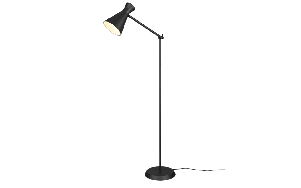 Trio Lighting Trio ENZO vloerlamp | E27 Fitting | mat zwart | 25 x 48,8 cm | IP20 | excl. 1x E27 | max. 10W