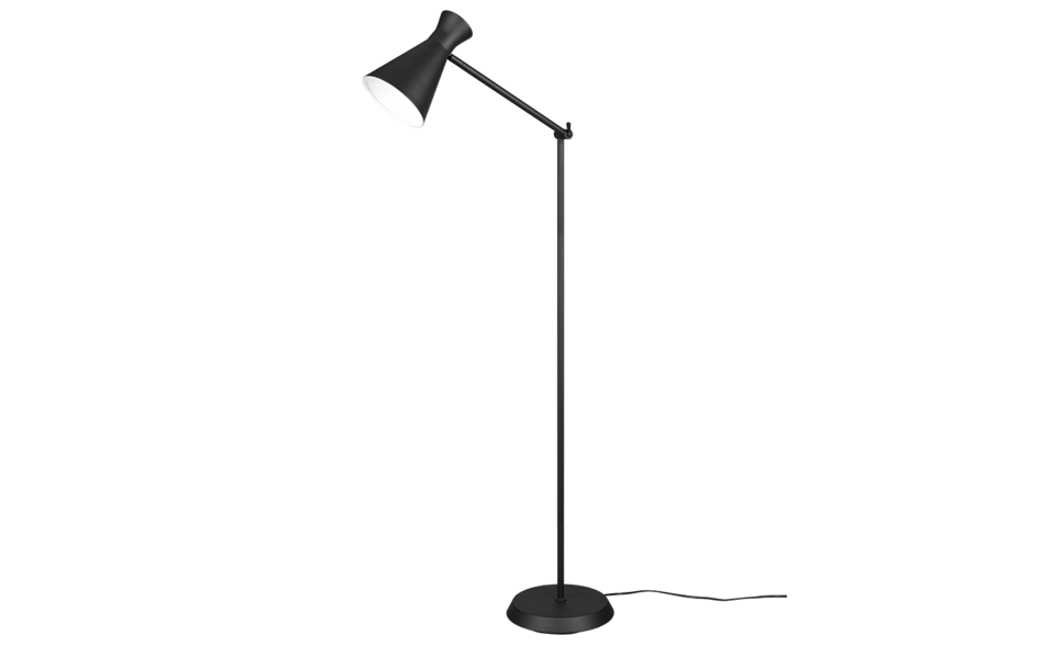 Trio Lighting Trio ENZO vloerlamp | E27 Fitting | mat zwart | 25 x 48,8 cm | IP20 | excl. 1x E27 | max. 10W