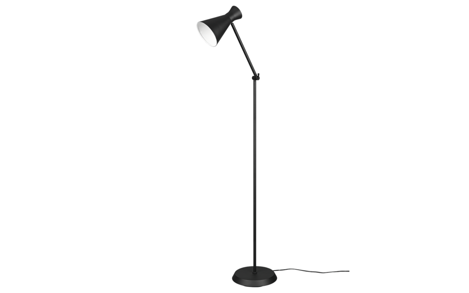 Trio Lighting Trio ENZO vloerlamp | E27 Fitting | mat zwart | 25 x 48,8 cm | IP20 | excl. 1x E27 | max. 10W