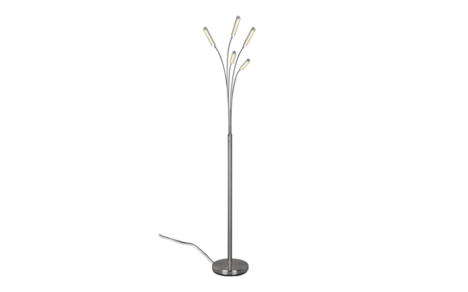 Trio Lighting Trio REED vloerlamp | LED | nikkel mat | 30,5 x 195,5 cm | IP20 | 5x 3,5W | 350 lm | 3000K | dimbaar Trio Lighting Trio REED vloerlamp | LED | nikkel mat | 30,5 x 195,5 cm | IP20 | 5x 3,5W | 350 lm | 3000K | dimbaar