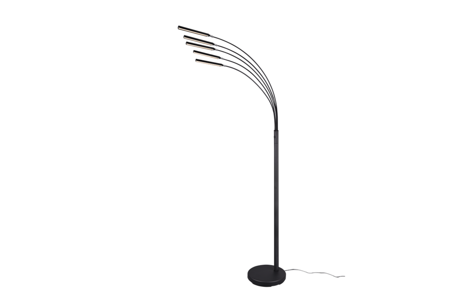 Trio Lighting Trio REED vloerlamp | LED | mat zwart | 30,5 x 195,5 cm | IP20 | 5x 3,5W | 350 lm | 3000K | dimbaar