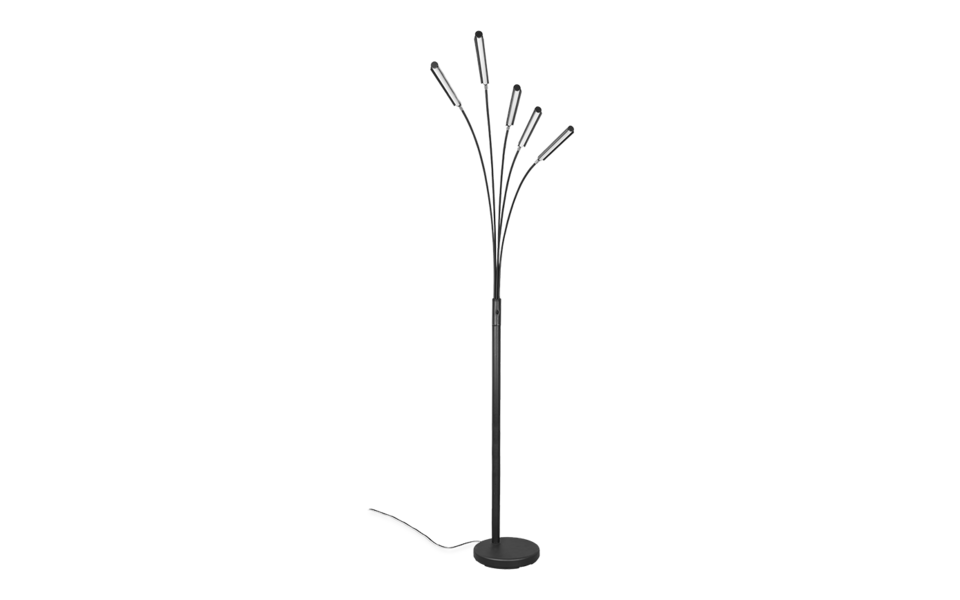 Trio Lighting Trio REED vloerlamp | LED | mat zwart | 30,5 x 195,5 cm | IP20 | 5x 3,5W | 350 lm | 3000K | dimbaar