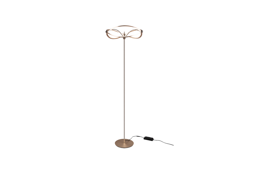 Trio Lighting Trio CHARIVARI vloerlamp | LED | messing mat | Ø 52 cm | IP20 | 1x 31W | 4100 lm | 3000K | dimbaar Trio Lighting Trio CHARIVARI vloerlamp | LED | messing mat | Ø 52 cm | IP20 | 1x 31W | 4100 lm | 3000K | dimbaar