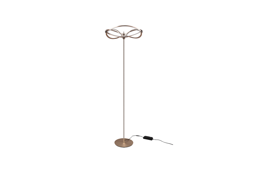Trio Lighting Trio CHARIVARI vloerlamp | LED | messing mat | Ø 52 cm | IP20 | 1x 31W | 4100 lm | 3000K | dimbaar Trio Lighting Trio CHARIVARI vloerlamp | LED | messing mat | Ø 52 cm | IP20 | 1x 31W | 4100 lm | 3000K | dimbaar