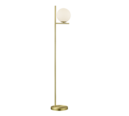 Trio Lighting Trio PURE vloerlamp | E14 Fitting | messing mat met wit | 25 x 150 cm | IP20 | excl. 1x E14 | max. 28W