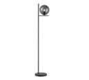 Trio Lighting Trio PURE vloerlamp | E14 Fitting | antraciet met rookkleur | 25 x 150 cm | IP20 | excl. 1x E14 | max. 28W