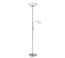 Trio Lighting Trio GERRY vloerlamp | E27 Fitting | nikkel mat met wit | Ø 34 cm | IP20 | excl. 2x E27 | max. 18W