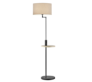Trio Lighting Trio CLAAS floor lamp | 1x E27 max 40W | black | Ø 40 cm | IP20 | 160 cm
