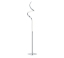 Trio Lighting Trio COURSE vloerlamp | LED | nikkel mat met wit | 20,5 x 20,5 cm | IP20 | 1x 11W | 1150 lm | 3000K | niet dimbaar