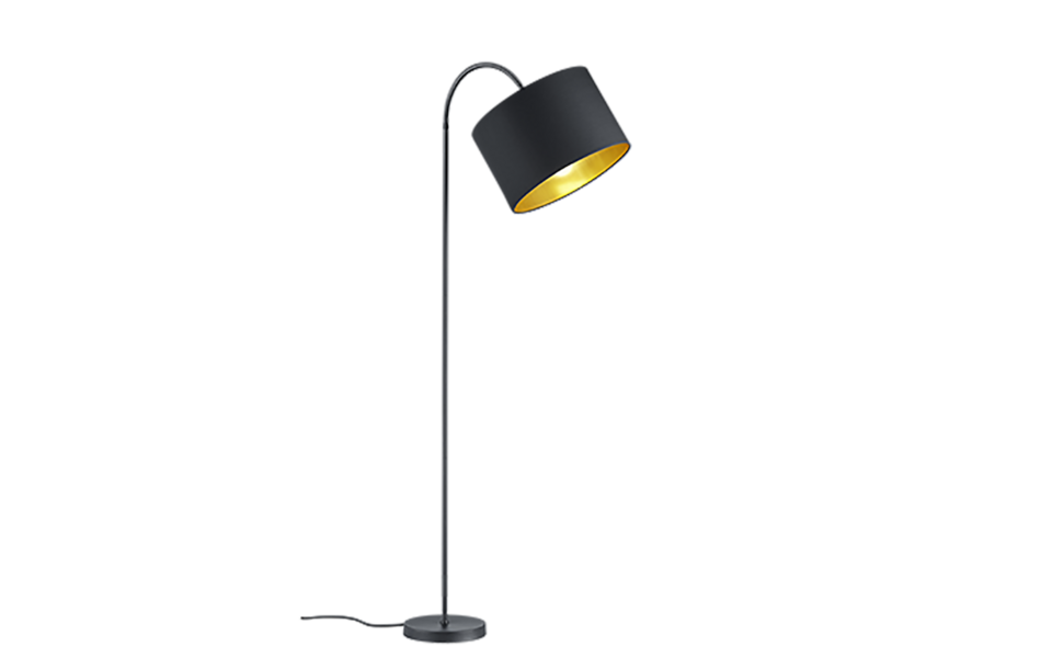 Trio Lighting Trio HOSTEL vloerlamp | E27 Fitting | mat zwart | 35 x 156 cm | IP20 | excl. 1x E27 | max. 60W