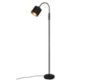 Trio Lighting Trio TOMMY vloerlamp | E14 Fitting | mat zwart met goudkleurig | Ø 20 cm | IP20 | excl. 1x E14 | max. 40W