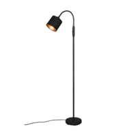 Trio TOMMY vloerlamp | E14 | zwart/goudkleurig | IP20 | uitv. 2
