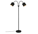 Trio Lighting Trio TOMMY vloerlamp | E14 Fitting | mat zwart met goudkleurig | 60 x 25 cm | IP20 | excl. 2x E14 | max. 40W