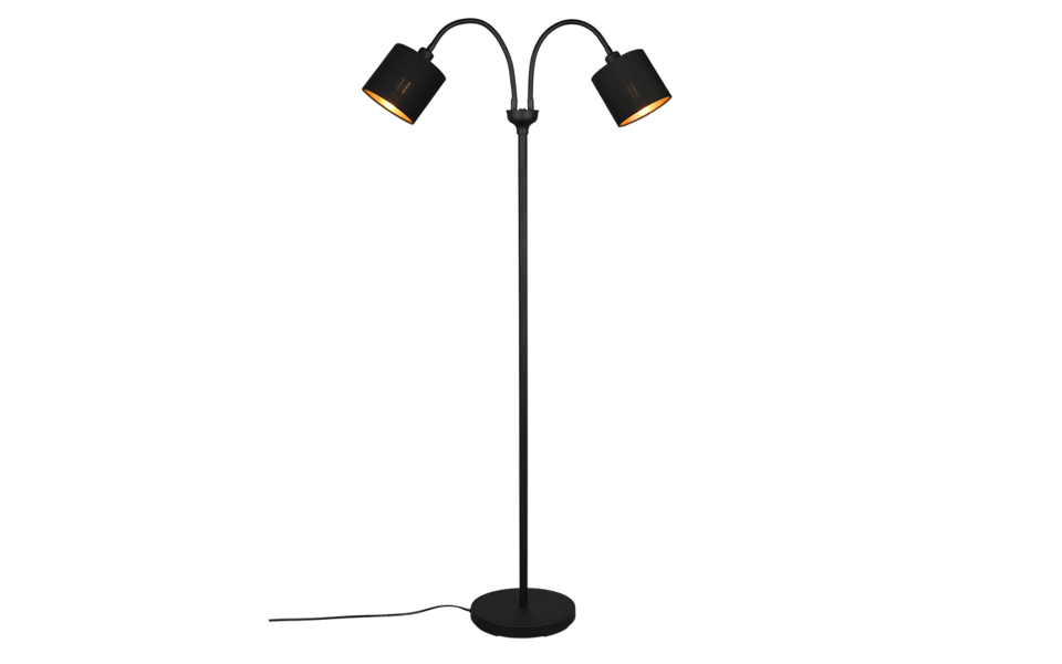 Trio Lighting Trio TOMMY vloerlamp | E14 Fitting | mat zwart met goudkleurig | 60 x 25 cm | IP20 | excl. 2x E14 | max. 40W Trio Lighting Trio TOMMY vloerlamp | E14 Fitting | mat zwart met goudkleurig | 60 x 25 cm | IP20 | excl. 2x E14 | max. 40W