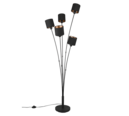 Trio Lighting Trio TOMMY vloerlamp | E14 Fitting | mat zwart met goudkleurig | 48 x 45,5 cm | IP20 | excl. 5x E14 | max. 40W