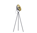 Trio Lighting Trio CHEWY vloerlamp | E27 Fitting | zwart met goud | Ø 40 cm | IP20 | excl. 1x E27 | max. 60W