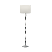 Trio NANDOR vloerlamp | LED | nikkel mat met wit | Ø 40 cm | IP20