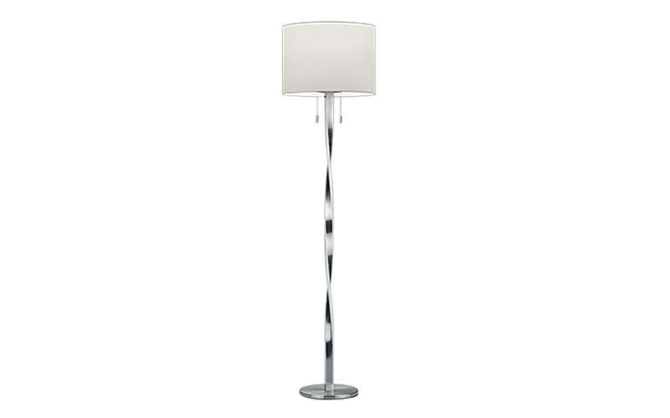 Trio Lighting Trio NANDOR vloerlamp | LED | nikkel mat met wit | Ø 40 cm | IP20 | 2x 7W | 700 lm | 3000K