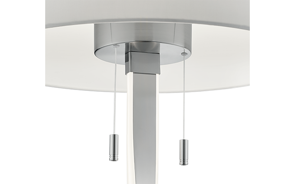 Trio Lighting Trio NANDOR vloerlamp | LED | nikkel mat met wit | Ø 40 cm | IP20 | 2x 7W | 700 lm | 3000K