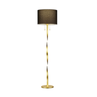 Trio NANDOR vloerlamp | LED | goudkleurig/zwart | Ø 40 cm | IP20