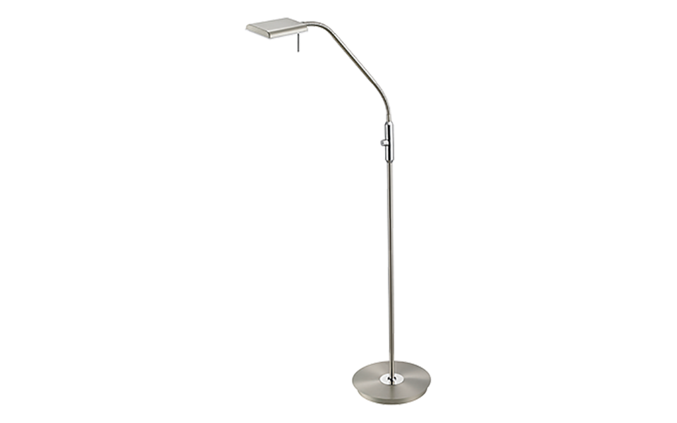 Trio Lighting Trio BERGAMO vloerlamp | LED | nikkel mat | 27 x 135 cm | IP20 | 1x 12W | 1100 lm | 3000K | dimbaar