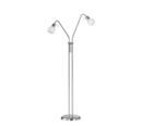 Trio Lighting Trio ANTIBES vloerlamp | E14 Fitting | nikkel mat met albast | 55 x 25 cm | IP20 | excl. 2x E14 | max. 28W