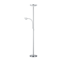 Trio Lighting Trio ACKBAR vloerlamp | LED | nikkel mat met transparant | 31 x 182,5 cm | IP20 | 18W,4W | 2000 lm, 1x 350 lm | 3000K | niet dimbaar
