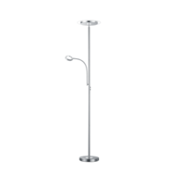 Trio ACKBAR vloerlamp | LED | nikkel mat met transparant | IP20