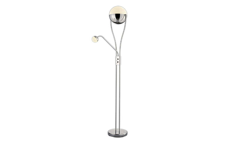 Trio Lighting Trio CHRIS vloerlamp | LED | chroom | 30 x 180 cm | IP20 | 18W,3,8W | 2000 lm, 1x 350 lm | 3000K | dimbaar Trio Lighting Trio CHRIS vloerlamp | LED | chroom | 30 x 180 cm | IP20 | 18W,3,8W | 2000 lm, 1x 350 lm | 3000K | dimbaar