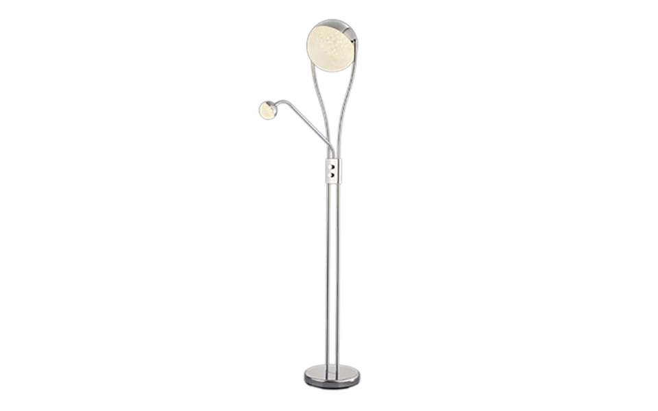 Trio Lighting Trio CHRIS vloerlamp | LED | chroom | 30 x 180 cm | IP20 | 18W,3,8W | 2000 lm, 1x 350 lm | 3000K | dimbaar Trio Lighting Trio CHRIS vloerlamp | LED | chroom | 30 x 180 cm | IP20 | 18W,3,8W | 2000 lm, 1x 350 lm | 3000K | dimbaar