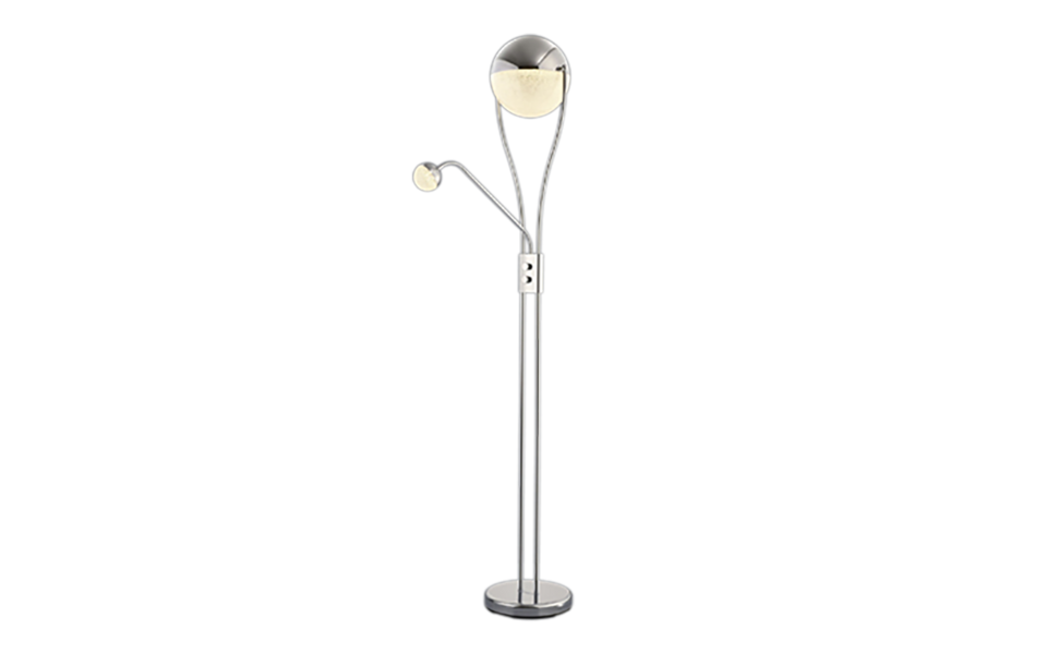 Trio Lighting Trio CHRIS vloerlamp | LED | chroom | 30 x 180 cm | IP20 | 18W,3,8W | 2000 lm, 1x 350 lm | 3000K | dimbaar Trio Lighting Trio CHRIS vloerlamp | LED | chroom | 30 x 180 cm | IP20 | 18W,3,8W | 2000 lm, 1x 350 lm | 3000K | dimbaar