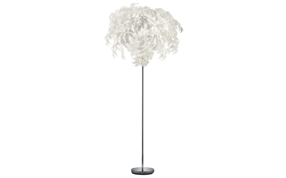 Trio Lighting Trio LEAVY vloerlamp | E14 Fitting | chroom met wit | Ø 70 cm | IP20 | excl. 3x E14 | max. 28W Trio Lighting Trio LEAVY vloerlamp | E14 Fitting | chroom met wit | Ø 70 cm | IP20 | excl. 3x E14 | max. 28W