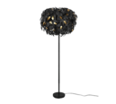 Trio Lighting Trio LEAVY vloerlamp | E14 Fitting | mat zwart met zwart met zwart met goud | Ø 70 cm | IP20 | excl. 3x E14 | max. 28W