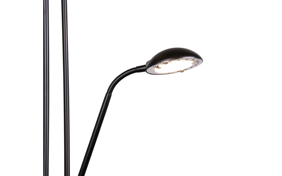 Trio Lighting Trio SPOCK LED floor lamp | 1x 19W 2200 lm 3000K | black | Ø 25 cm | IP20 | 180 cm