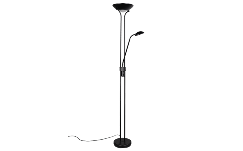 Trio Lighting Trio SPOCK vloerlamp | LED | mat zwart met wit | Ø 25 cm | IP20 | 19W,5W | 2200 lm, 1x 500 lm | 3000K | dimbaar Trio Lighting Trio SPOCK vloerlamp | LED | mat zwart met wit | Ø 25 cm | IP20 | 19W,5W | 2200 lm, 1x 500 lm | 3000K | dimbaar