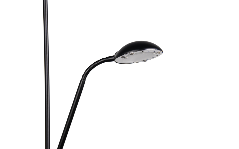 Trio Lighting Trio SPOCK vloerlamp | LED | mat zwart met wit | Ø 25 cm | IP20 | 19W,5W | 2200 lm, 1x 500 lm | 3000K | dimbaar Trio Lighting Trio SPOCK vloerlamp | LED | mat zwart met wit | Ø 25 cm | IP20 | 19W,5W | 2200 lm, 1x 500 lm | 3000K | dimbaar
