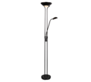 Trio Lighting Trio SPOCK vloerlamp | LED | mat zwart met wit | Ø 25 cm | IP20 | 19W,5W | 2200 lm, 1x 500 lm | 3000K | dimbaar