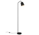 Trio Lighting Trio BUDDY vloerlamp | E27 Fitting | mat zwart met zwart met goud | 22 x 35 cm | IP20 | excl. 1x E27 | max. 25W
