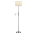 Trio Lighting Trio HOTEL vloerlamp | E27 Fitting | nikkel mat met wit | Ø 40 cm | IP20 | excl. 1x E27 | max. 60W