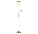 Trio Lighting Trio ARIZONA vloerlamp | LED | messing mat | 25,5 x 180 cm | IP20 | 19W,5W | 2200 lm, 1x 500 lm | 3000K | dimbaar