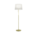 Trio Lighting Trio LYON vloerlamp | E27 Fitting | messing mat met wit | Ø 46,3 cm | IP20 | excl. 3x E27 | max. 60W