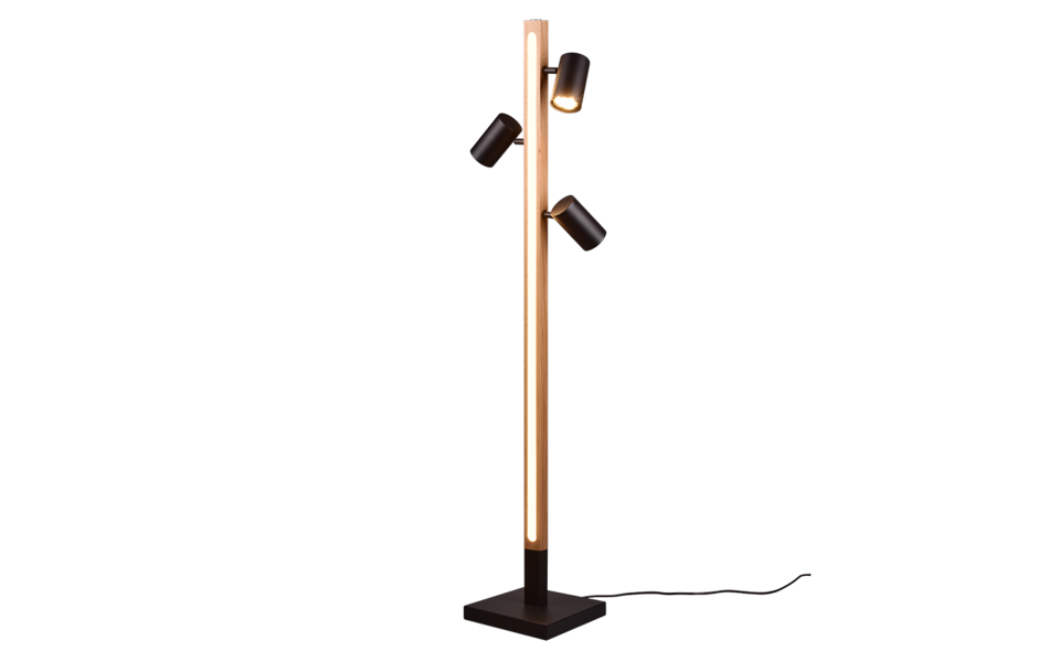 Trio Lighting Trio MARLEY floor lamp | 1x GU10 max 20W | black | Ø 22 cm | IP20 | 130 cm