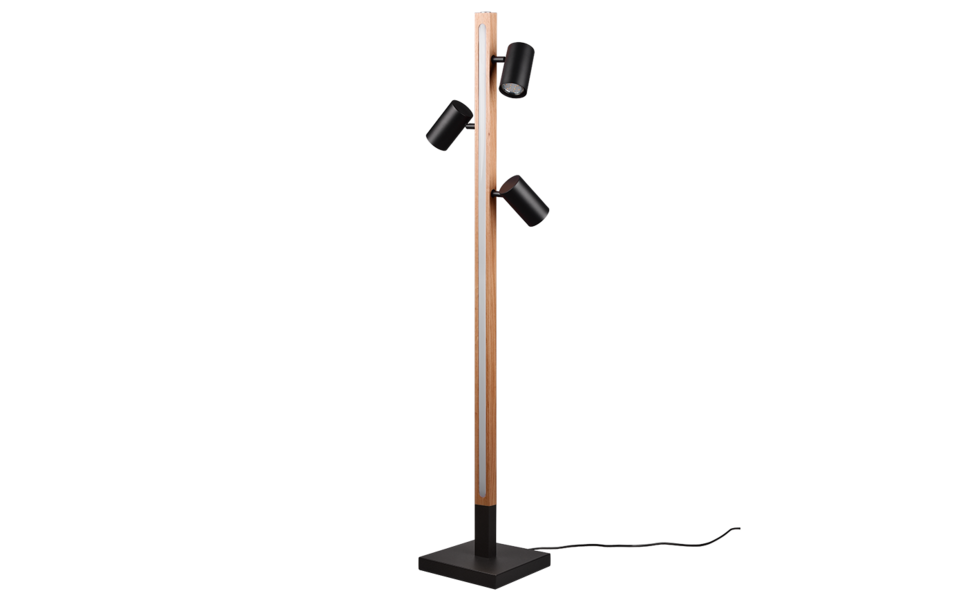 Trio Lighting Trio MARLEY floor lamp | 1x GU10 max 20W | black | Ø 22 cm | IP20 | 130 cm
